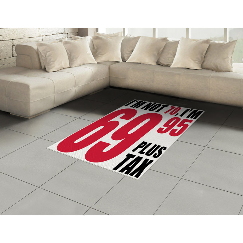 Birthday High Density Long Fiber Poly Threads Decorative Area Rug Carpet, Rectangle 4' x 5'8"