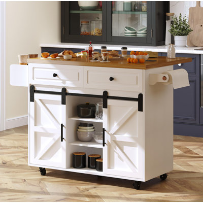 Rolling Kitchen Island Cart with Wheels
