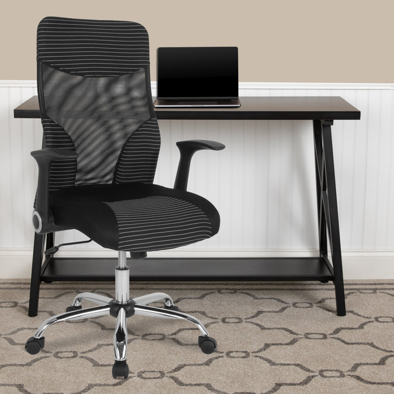 Milford High Back Black and White Mesh Executive Office Chair