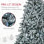7.5' Flocked Artificial Christmas Tree-2123424312-2123424318-2123424319