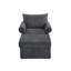 Upholstered Accent Chair With Ottoman-947080796