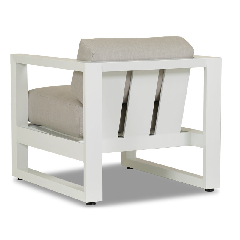 Newport Outdoor Lounge Chair, Cast Silver Sunbrella®
