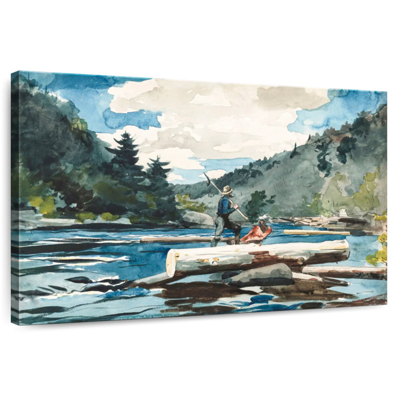 Alvord Hudson River Logging, H 20 po x l 30 po