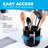 Black Rotating Utensil Caddy - Extra Large, Sturdy with No-Tip Weighted Base & Gripped Insert-1479350952