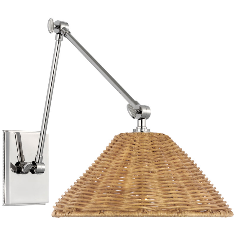 Wimberley 1 - Light Swing Arm, Polished Nickel, Brown