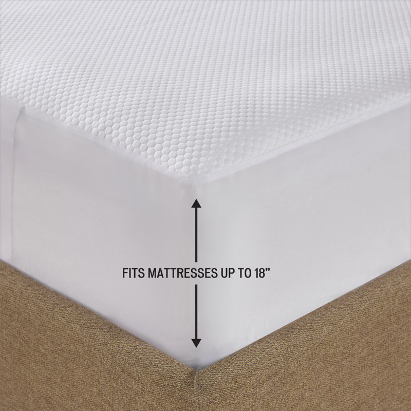 Full Size White Cool Touch Heated Mattress Pad