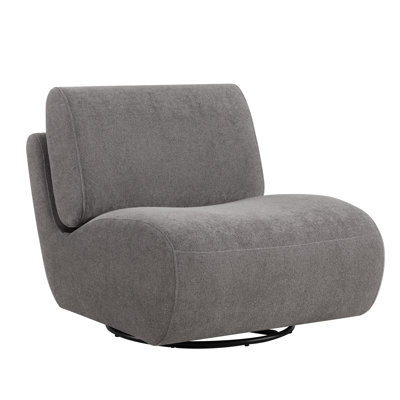 Nita Linen Swivel Lounge Chair