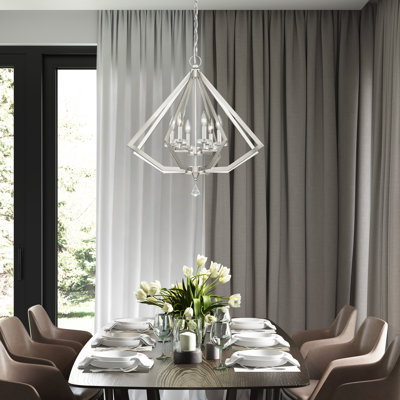 Lustre lanterne à 6 lumières Zyvon Diamond
