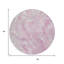 Tapis extérieur rond lavable rose et argent 8 pi