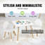 Ensemble de table et 2 chaises, ensemble de table et de chaises pour tout-petits, table multi-activités pour l'art, l'artisanat, la lecture, l'apprentissage, 1 table et 2 chaises