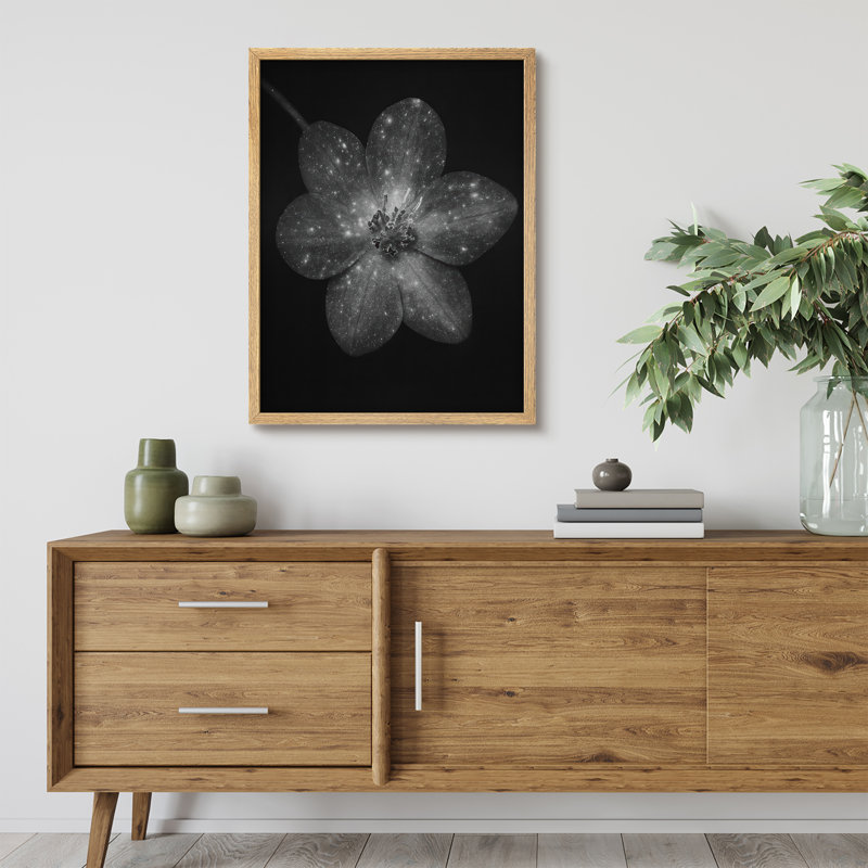 Art mural encadré, impression florale pour décoration florale, H 16 po x l 12 po, Naturel