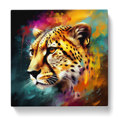 Cheetah Abstract Art No.2 - Wrapped Canvas