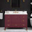 Alana 48 in. Single Sink Bathroom Vanity in Burgundy Red