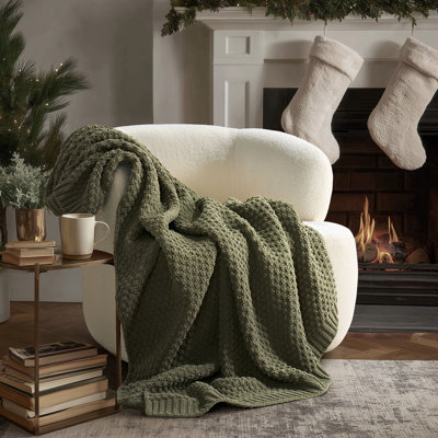 Chunky Chenille Knit Throw Blanket