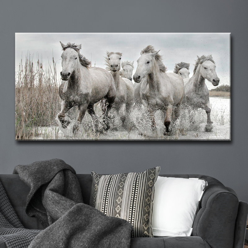 « running gang », reproduction d’impression sur toile, H 18 po x l 36 po x P 1,5 po