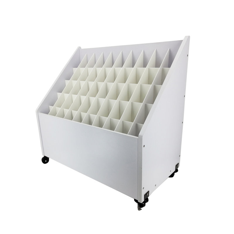 Organisateur de rangement pour dossiers à 21 fentes (4 x 4,7 po), insertions amovibles, plan architectural