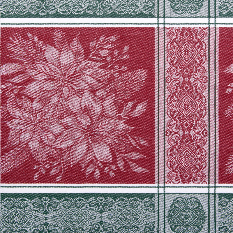 Nappe Poinsettia, 84 po x 60 po