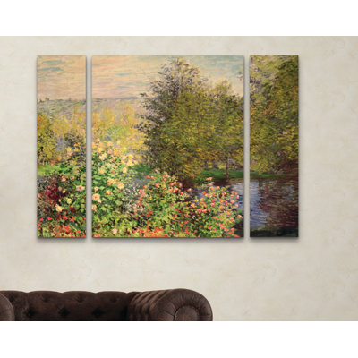 " Corner Of The Garden At Montgeron, 1876 " by Claude Monet 3 - Pieces