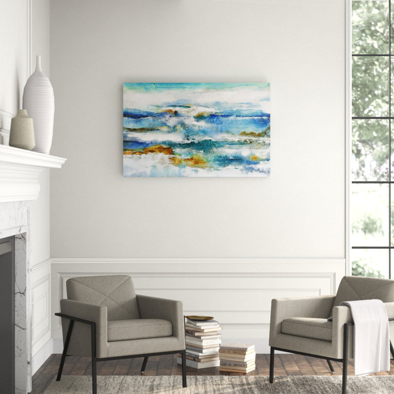 Atmospheric Flow Painting by Jennifer Hollack Raboin, Stretched Canvas, 40" H x 64" W x 2" D