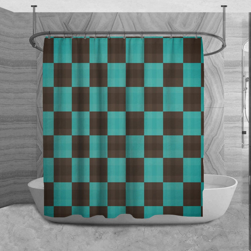 Rideau de douche Otylie Gingham, H 84 po x l 70 po