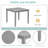 5 Piece Modern Dining Set-1307185918-1307185916