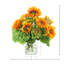 Sunflower Fall Arrangement in a Glass Ripple Vase