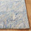 Tapis bleu / gris / beige en laine / coton touffeté à la main Anish-871637384