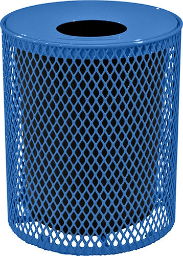 Poubelle 32 gallons étendue à réceptacles, Bleu