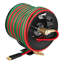 Retractable Welding Hose Reel, Hand Crank Manual Rewind Hose Reel with 1/4 Inch x 100FT Twin Oxygen Acetylene Rubber Hose Max 300PSI - T Grade, Ceiling/Wall Mount Steel Reel for Workshop Garages