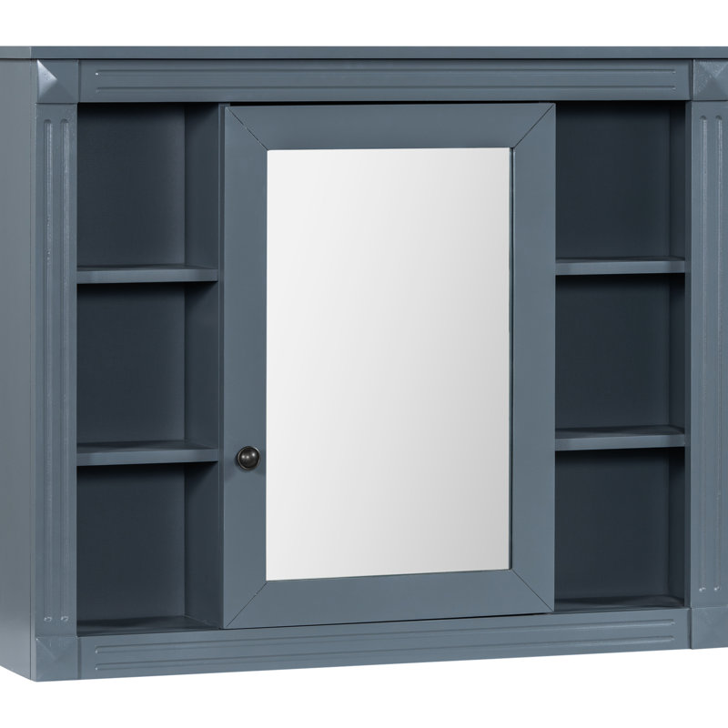Armoire murale de salle de bain 35 po x 28 po - Design moderne, construction, miroir de rangement dissimulé 28 po, tablettes spacieuses, tableau, fixation
