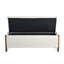 Banc de rangement multifonctionnel en chenille avec pieds cylindriques en bois massif-1883371490