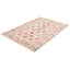 Tapis ivoire / rose en laine noué à la main Deluna