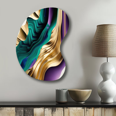 Brynner - Asymmetrical Abstract Metal Wall Art, Freeform Metal Wall Sculpture Print