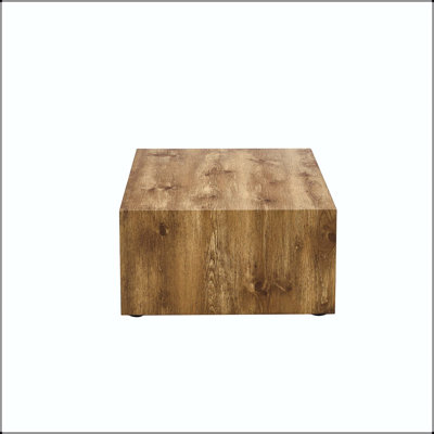 Wabi-Sabi Style Wood-Grain MDF Square Coffee Table