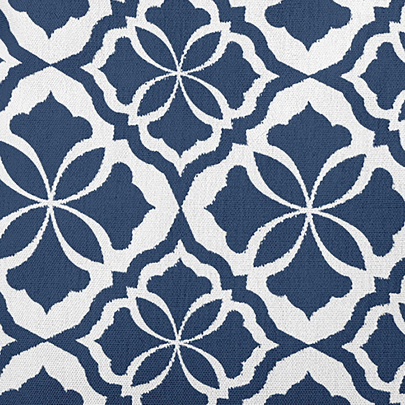Tropical Resort Geometric Reversible Throw Pillow, 20" H x 20" W, Blue