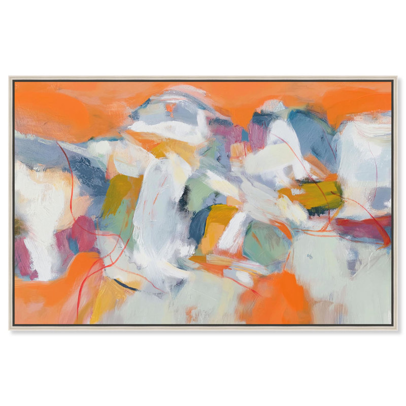 «Canyon Fire II», reproduction d'art sur toile par Art Remedy, H 16 po x l 24 po, Cadre argenté