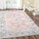 Boho Vintage Traditional Area-Rug, Indoor Floral Carpet for Bedroom, Living Room