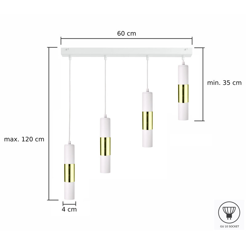 Virgile 4 - Light Kitchen Island Pendant