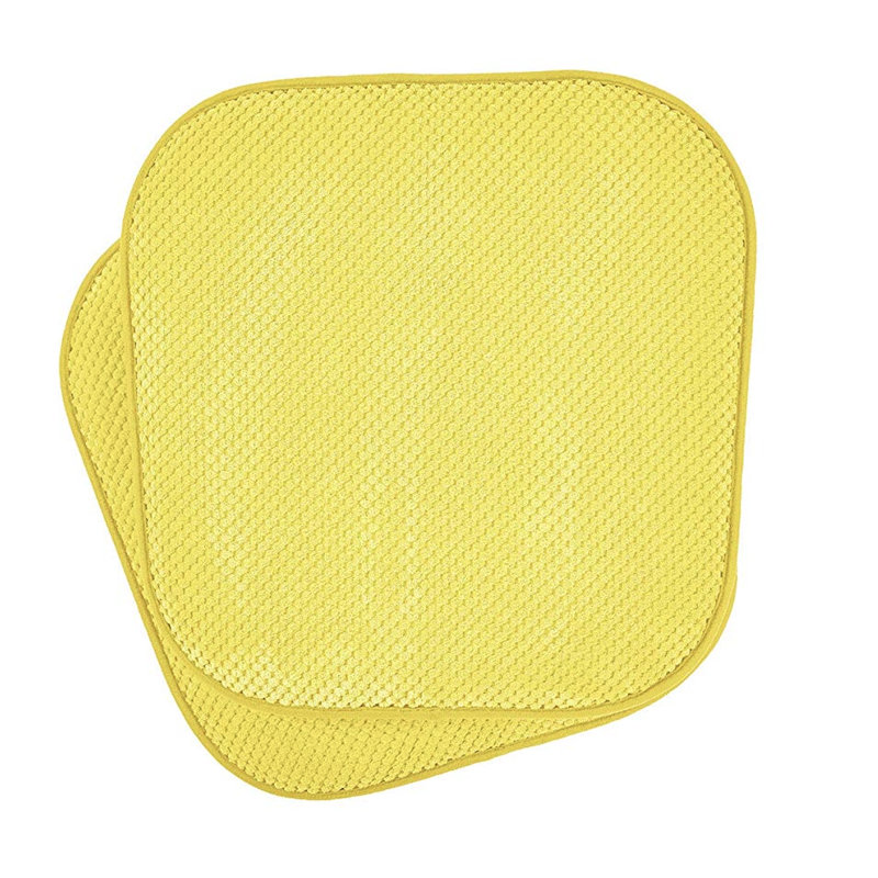 Coussin de chaise intérieur/extérieur antidérapant et ultra confortable, Jaune