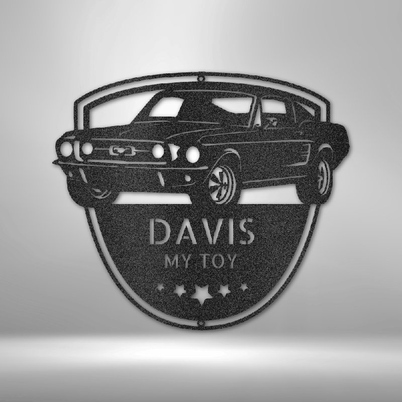 Décoration murale personnalisable en acier monogramme, Noir, H 23 po x l 23,5 po x P 0,5 po, Oui