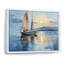 Bateau, voile, reflets I - art encadré de bateau côtier-668216653-668216652