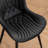 Lynnsey Tufted Leather Upholstered Dining Modern Wingback Side Chairs with Metal Legs-820389088