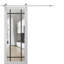 Porte de grange robuste en verre trempé transparent Lucia 2266 Blanc Soie de 2 m (6,6 pi) avec rails argentés et quincaillerie robuste. Portes intérieures modernes à panneaux pleins - 45,7 cm x 203,2 cm (18 po x 80 po) - Verre transparent - Rail argenté-110275130-110275140