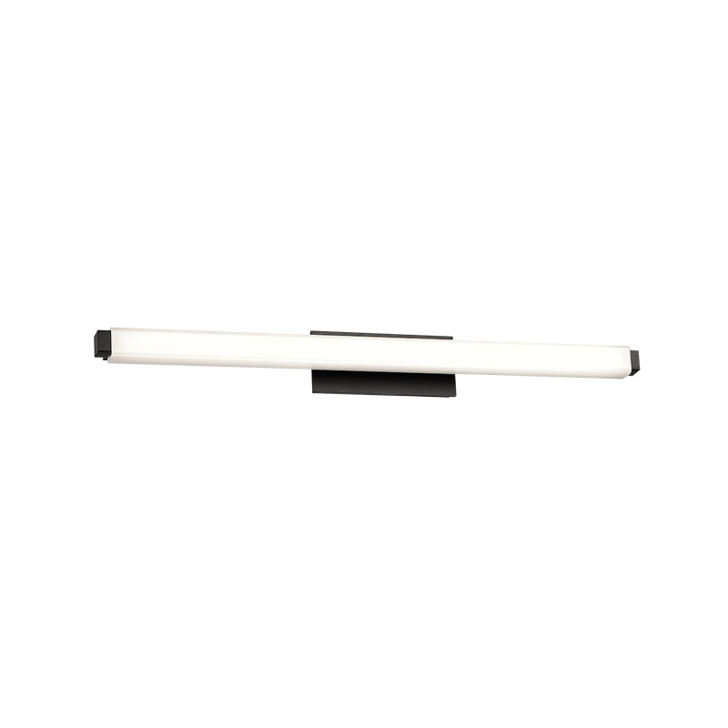 Plafonnier encastré 1 lumière Mini Erby, Noir, 3000 K, H 3 po x l 37,75 po x P 3,38 po