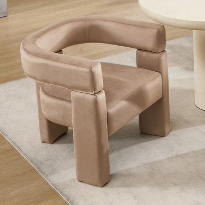 Modern Upholstered Dining Arm Chair