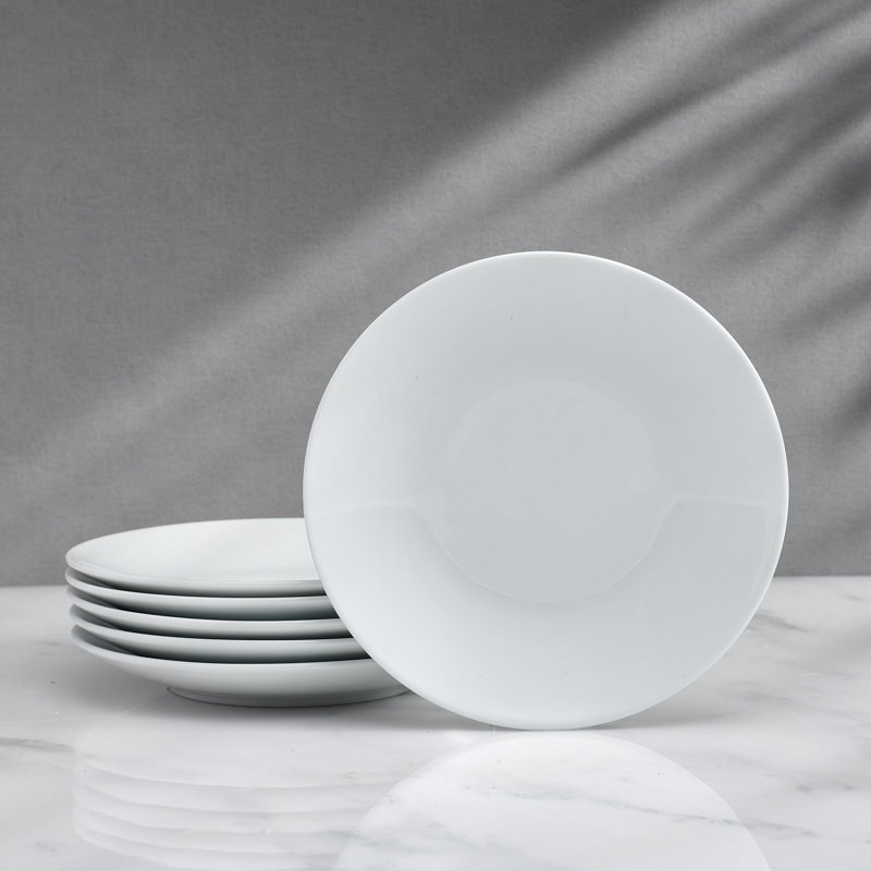 Fitz And Floyd Everyday White Coupe Appetizer Plates Set, 6 Piece