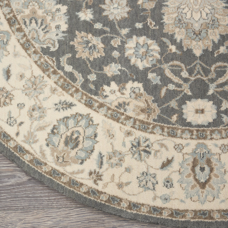 Isadora Wool Oriental Indoor Rug, Round 7'10"
