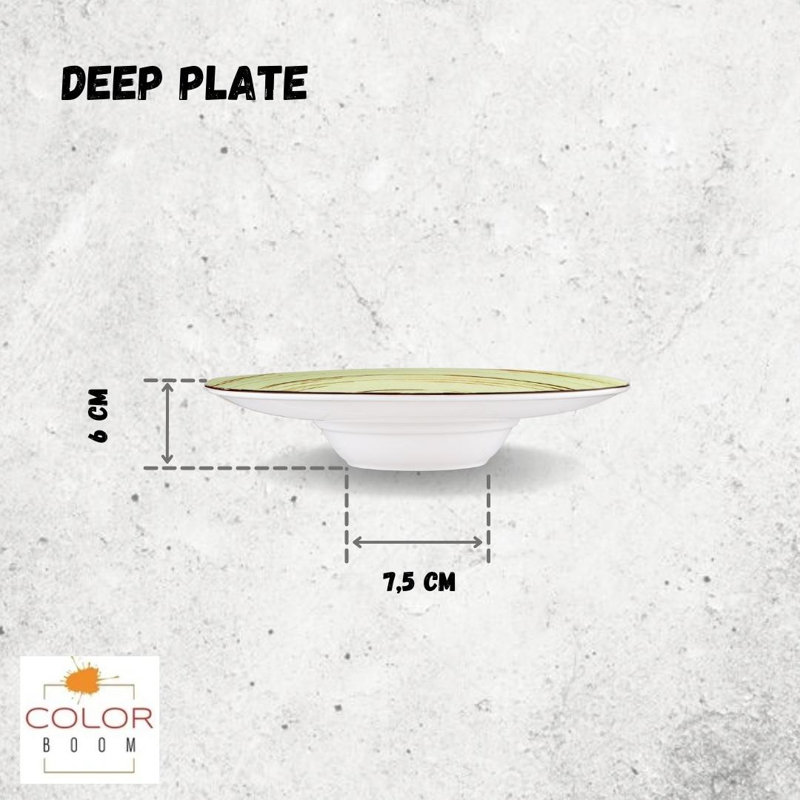 Wilmax Colourboom 24cm Round Deep Plate 24cm, Pistachio