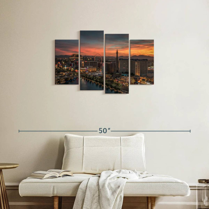 Sirci, Las Vegas, coucher de soleil, H 22 po x l 36 po