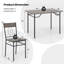 Ensemble de table de salle à manger 5 pièces Winston Porter pour 4 tables de cuisine rectangulaires et 4 chaises avec structure en métal ciment-295178259-295178258